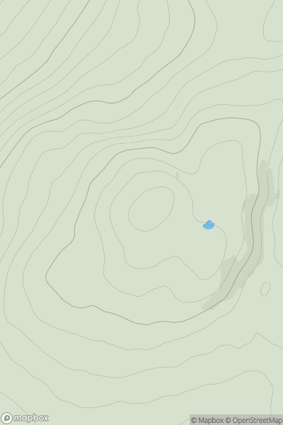 Thumbnail image for Creag nam Bodach [Loch Ericht to Glen Tromie & Glen Garry] showing contour plot for surrounding peak